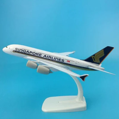 20 см 1:300 масштаб Airbus Boeing Airlines самолеты самолет сплав модель игрушки коллективные детские игрушки F коллекции - Цвет: Singapore blue A380