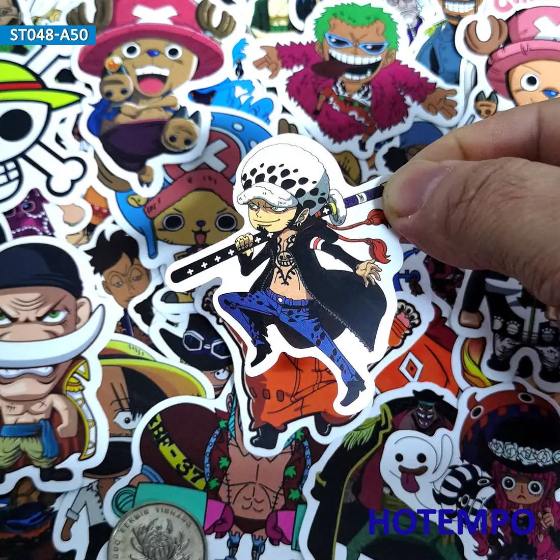 50 шт. аниме Луффи одна деталь Япония мультфильм наклейки для детский мобильный телефон ноутбук чемодан чехол скейтборд комиксы водонепроницаемые наклейки