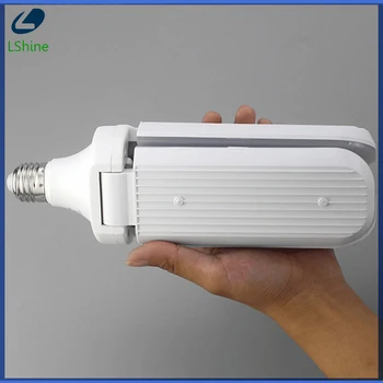 

E27 36W LED Bulb Creative Led Lamp Ceiling Fan Lampada Led Light 220V Foldable Fan Blade Angle Adjustable Led Bulb Pendant Light