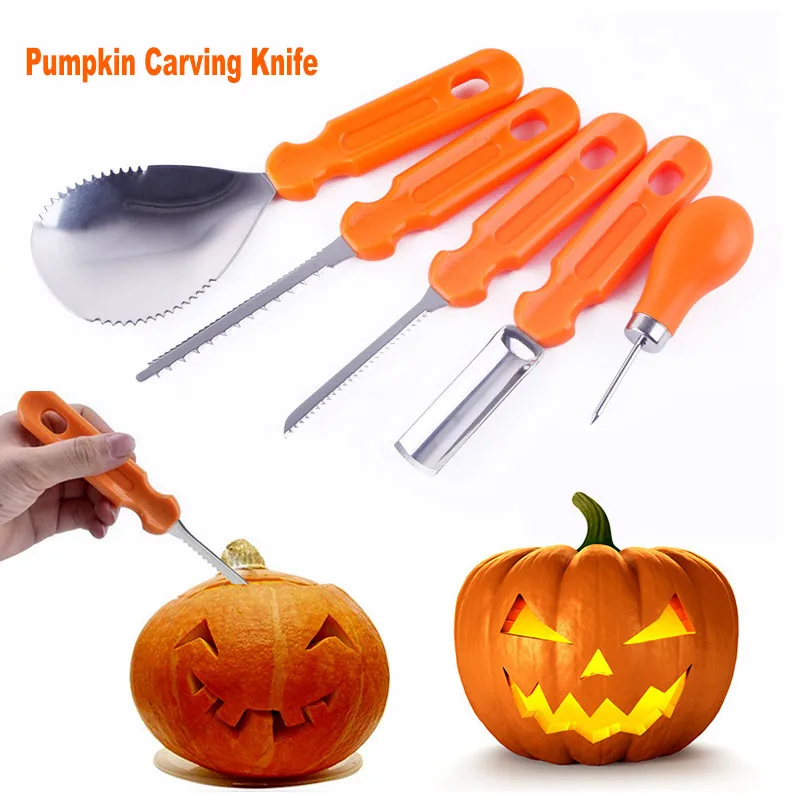 5/6/7/10Pcs Set Halloween Pumpkin Carving Knife Pottery Clay Sculpture Crafts Spatula Art Engraving Scraper Tool Stainless Steel