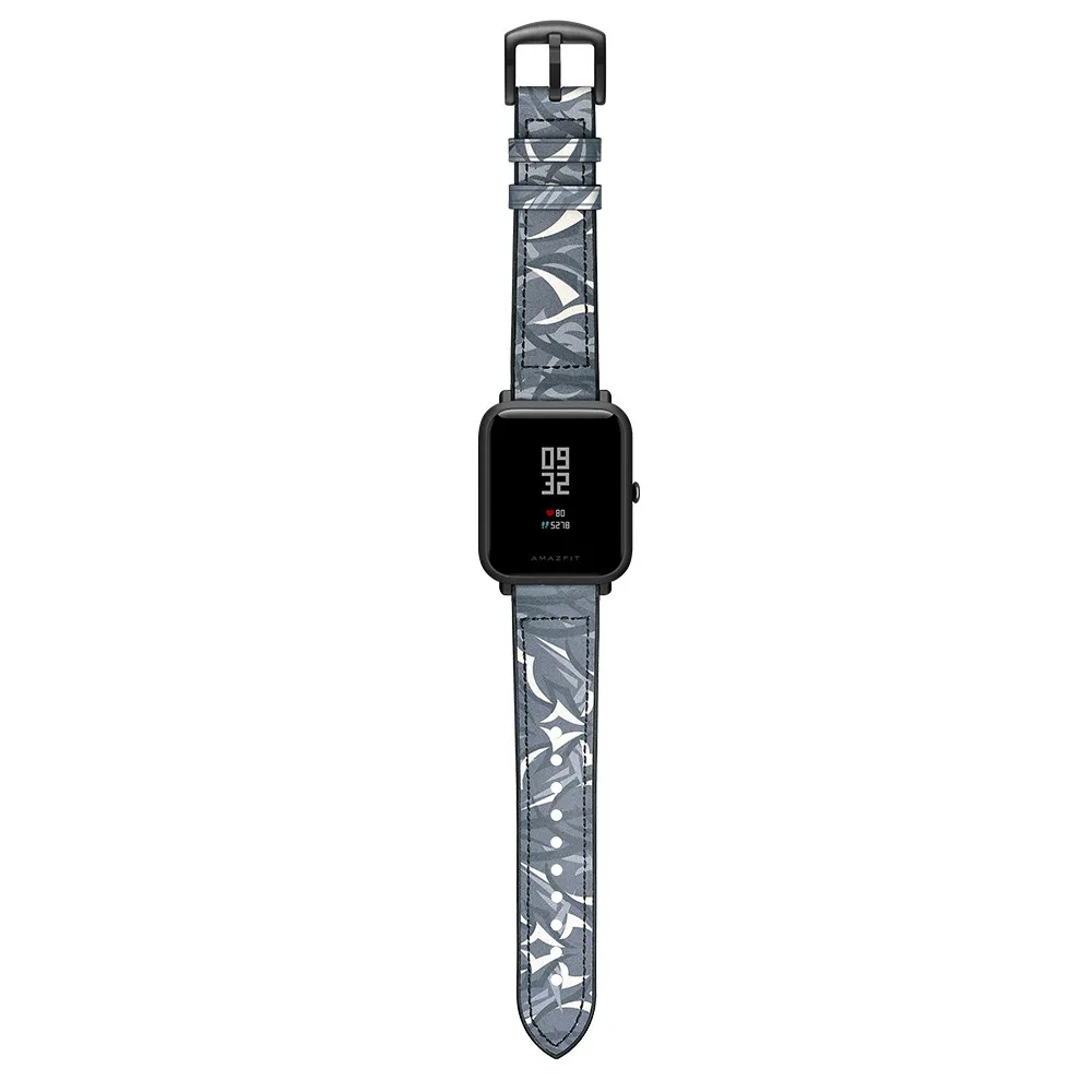 Кожаный силиконовый ремешок для наручных часов Huami Amazfit Bip Молодежные часы 20 мм ремешок для часов браслет