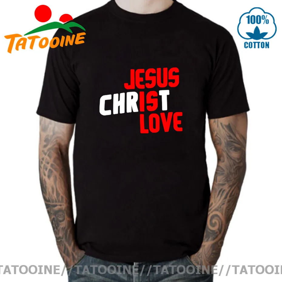 Tatooine Jesus Christ Love T shirt men Funny Jesue is T-shirt Christian Tee Real Prayer tshirt Leisure Clothing | Мужская одежда