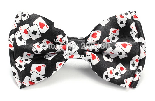 Новая мода 60 Новинка микс бабочка галстук для мужчин мужской смокинг в стиле унисекс вечерние Галстук Свадебный галстук-платок - Цвет: Poker Black