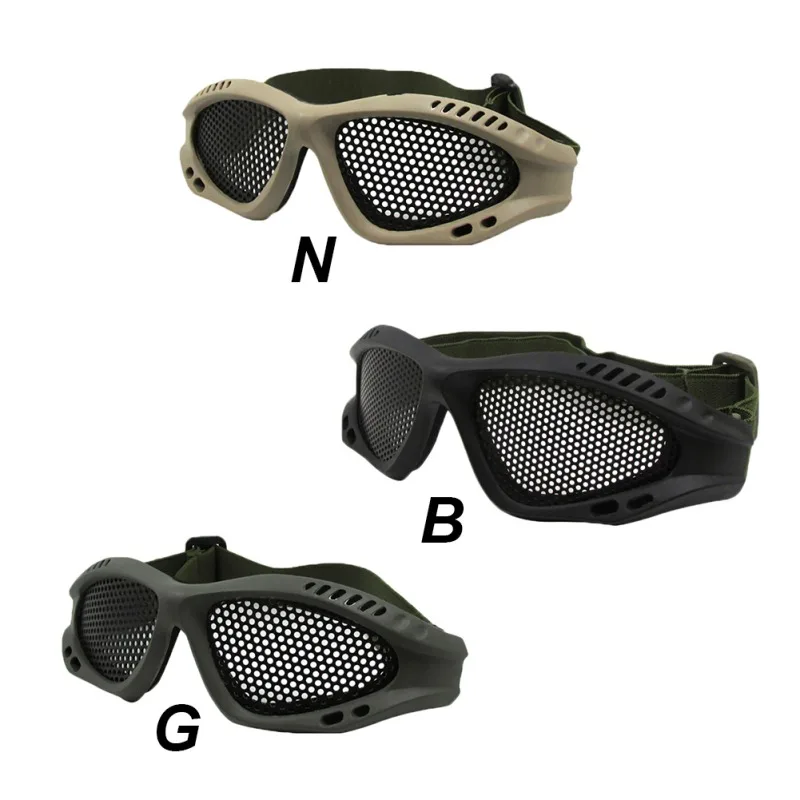 Tactical Airsoft Cycling Paintball Climbing Protect Eyes No Fog Mesh Glasses Wire Mesh Lens Eyewear Goggles Adjustable helmet