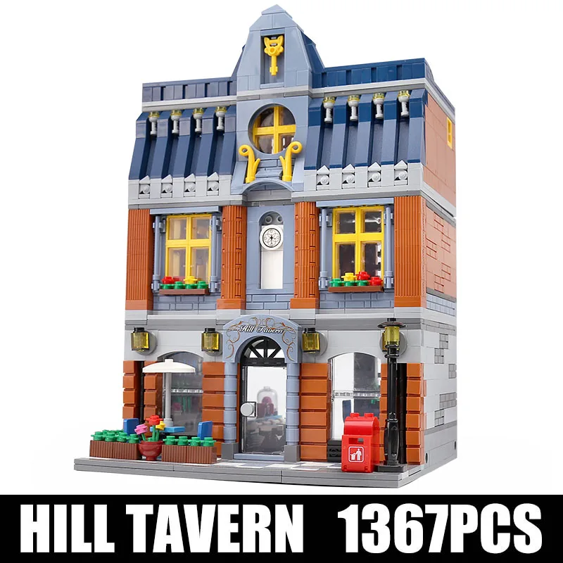 Уличные строительные игрушки из ЕС Yeshin совместимые с 0935 MOC Hill Таверна модель