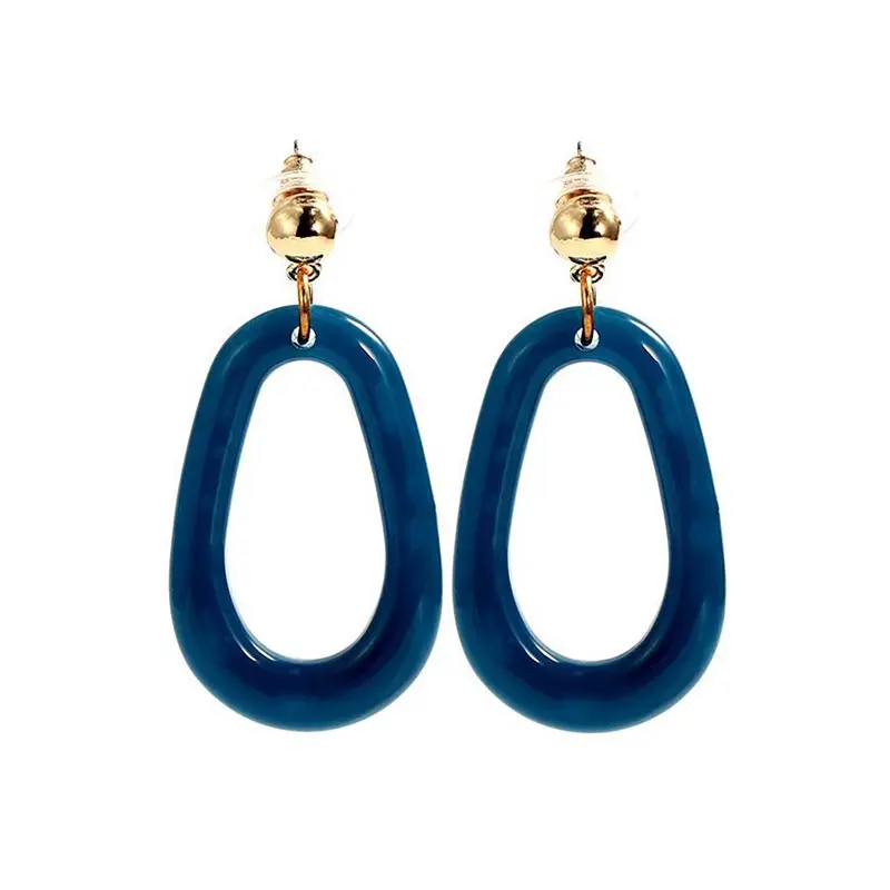 Resin Acrylic Acetate Earrings 2020 Big Retro Oval Geometric Statement