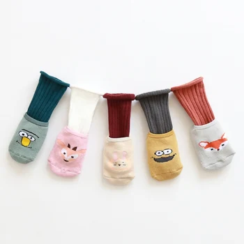 

Cartoon Letters Printed Sole Soft Sock Set Boys Girls Infant Toddler Anti-slip Floor Socks Newborn Baby Socks Clothing Drop