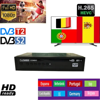 

DVB S2x S2 T2 S2 S2X T2 HD Digital DVB-T2 DVB-S2X Combo Satellite Terrestrial TV Tuner H.265 MPEG-2/4 Support AC3 CCCAM IPTV