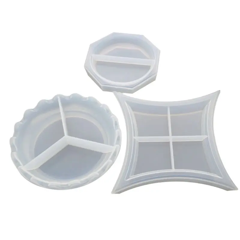

2019 New Irregular Plate Molds High Mirror DIY Crystal Epoxy Mould Handmade Storage Box Coaster Silicone Mold