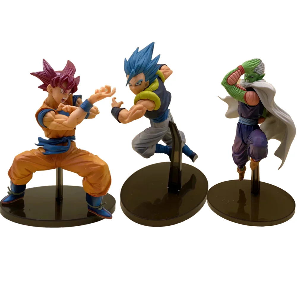 Anime Figures Dragon Ball Super Son Goku VS Gogeta VS Piccolo Action Figura PVC Model Toys Collector Dragonball Gokou Figma Doll