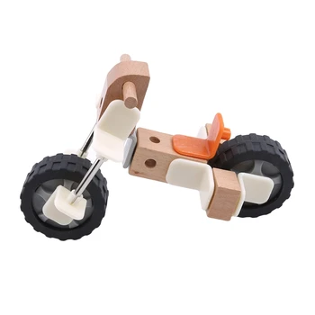 

Mini DIY 3D Wooden Puzzle Educational Toys For Children Toy Motorcycle House Model Assembly Toy Gift For Boys Girls