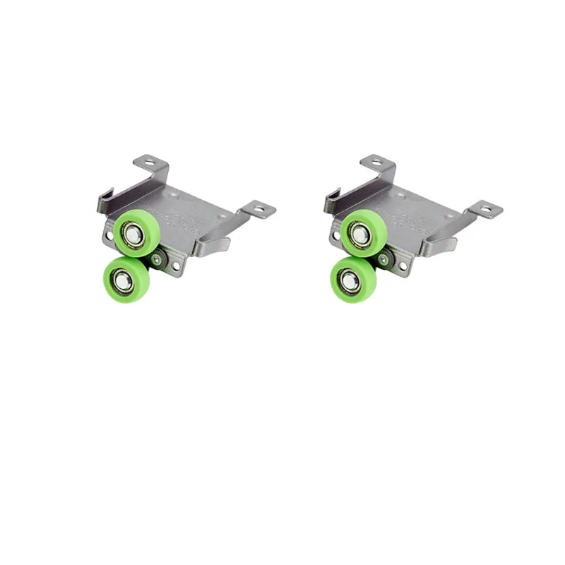 2pcs sliding Mirror Door Roller Assembly kit Steel Housing Ball Bearings Convex Plastic Wheel wardrobe pulley