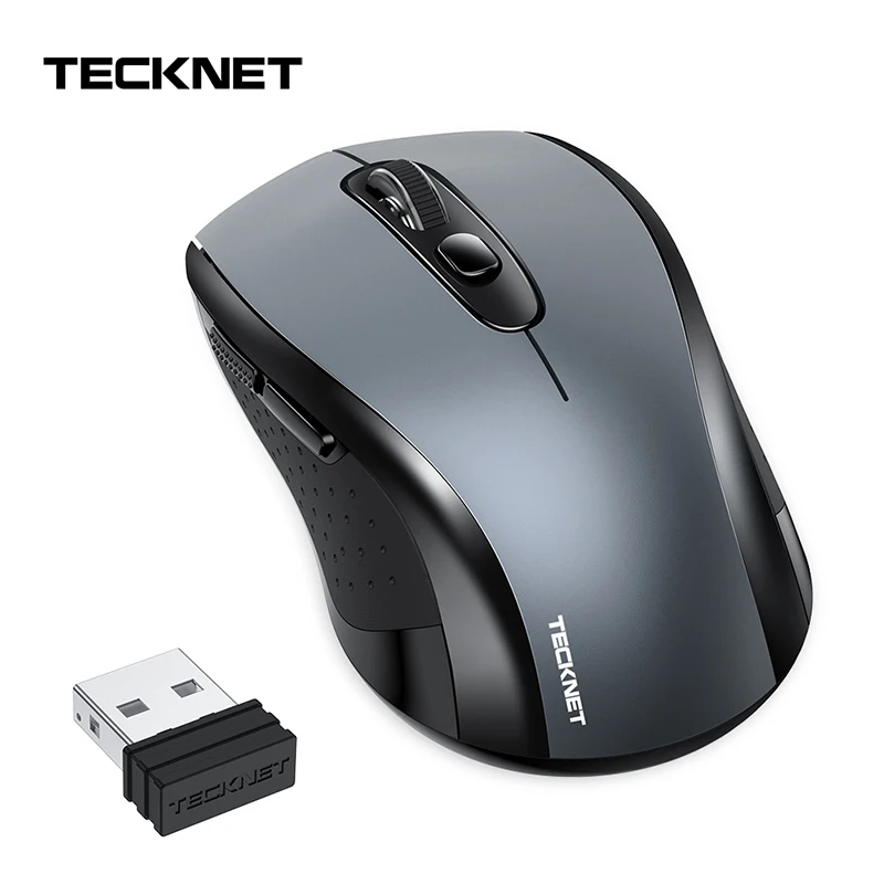 TeckNet USB 2,0 приемник оптическая мышь 2,4G беспроводная мышь 1000/1500/2000 dpi компьютерная мышь эргономичная мышь для ноутбука ПК мышь