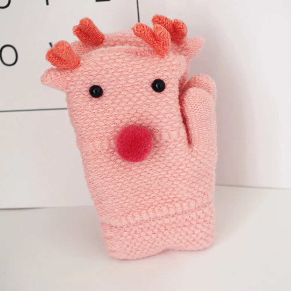 Детские Рождественские Зимние Висячие перчатки на запястье для детей от 2 до 8 лет Детские перчатки# CL3