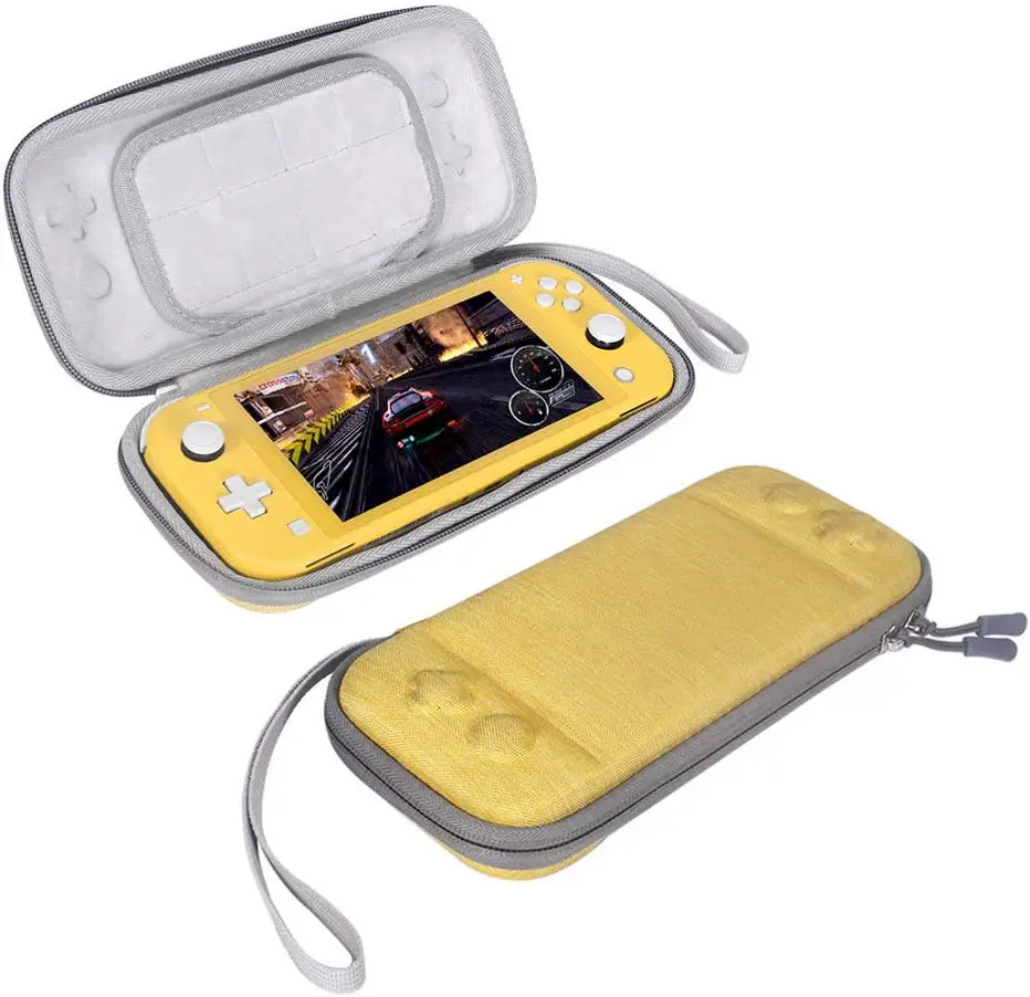 Тонкий чехол для консоли nintendo Switch Lite, защитный портативный чехол для переноски, Жесткий Чехол для хранения в путешествии с 8 игровыми слотами - Цвет: Цвет: желтый