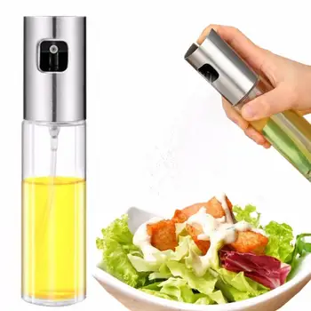 

Glass Olive Oil Sprayer Kitchen Oil Spray Bottle Pump Stainless Steel Oil Pot Leak-proof Drops Oil Dispenser BBQ Cooking Tools
