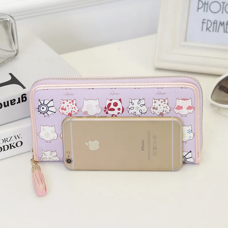 Новинка Kawaii цветочный длинный кошелек для девочек Cartera Mujer Новинка цветочный Monederos Para Mujer клатчи Кошелек вечерняя сумочка