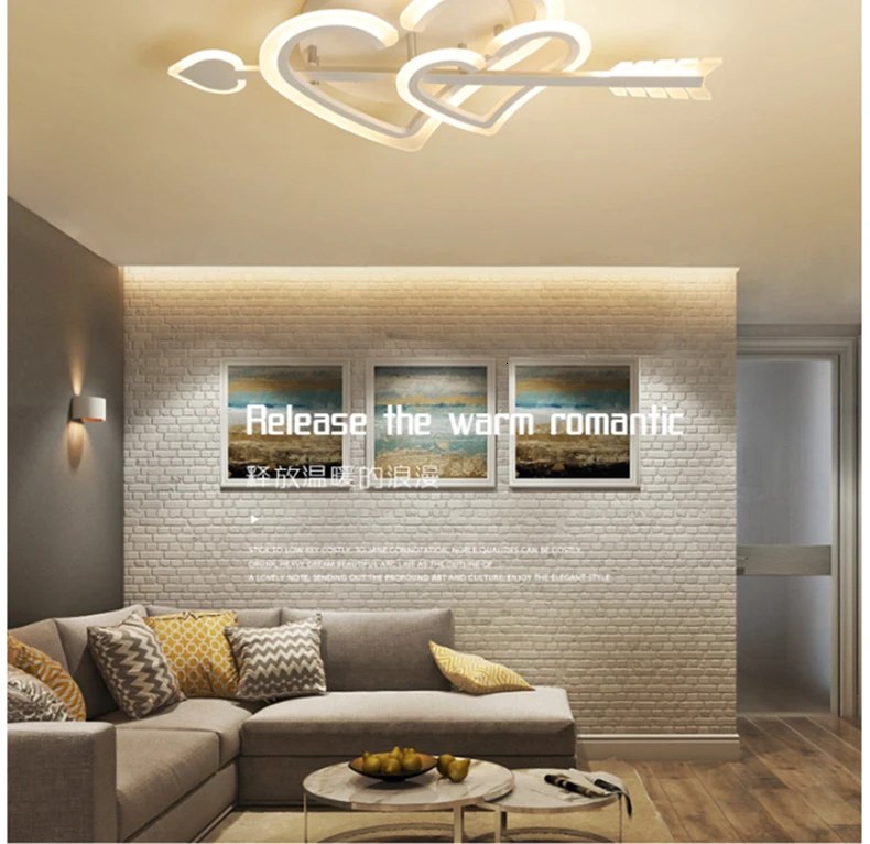 Chandelierrec современный детский комната светодиодный Потолочные светильники AC85 ~ 265 V сердце потолочного типа лампы Главная светильники для