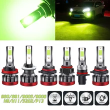

2pcs 100W Lemon Green LED Fog Light Bulbs DRL Car Running Light H8/H9/H11/880/881/5202/ 9006/HB4/9005/HB3 LED Car Headlight