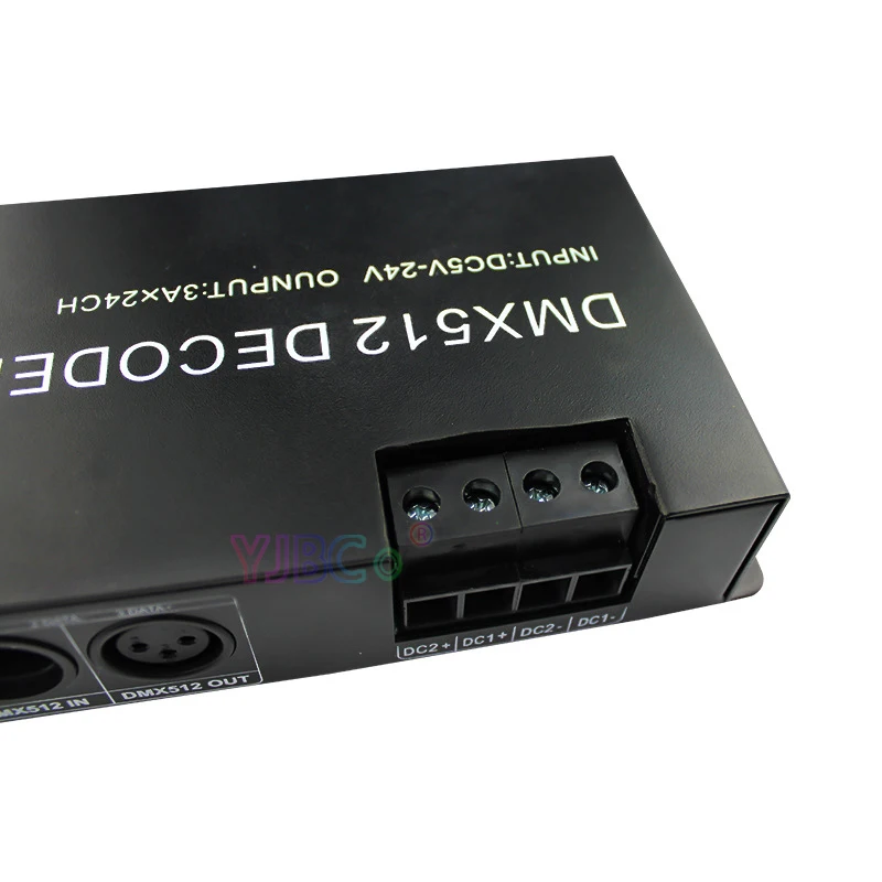 DC5V 12 в 24 в 24 канала DMX512 декодер 3A* 24CH одноцветная RGB Светодиодная лента контроллер освещения сцены ШИМ DMX512/1990 сигнал