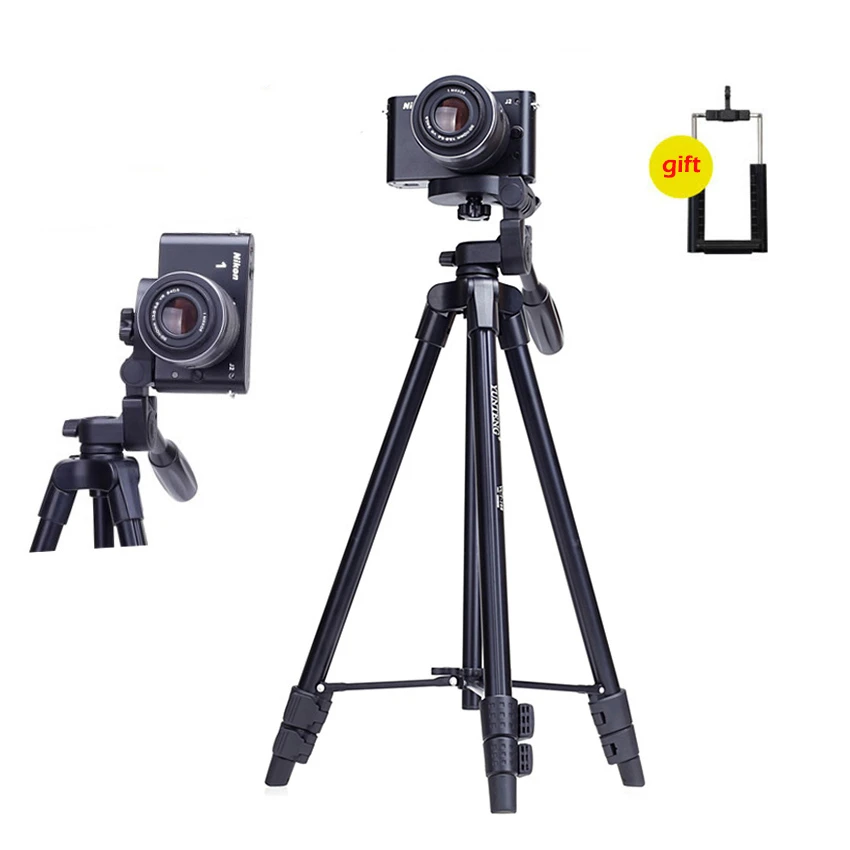 Trípode de aluminio portátil con cabeza panorámica y bolsa para cámara Canon, Sony, Nikon, PENTAX, OLYMPUS, LEICA, DSLR, - AliExpress