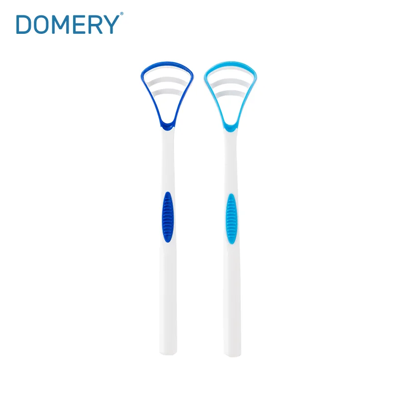 Hot Sale Twin Pack Tongue Scraper Adult Oral Care Plastic Tongue