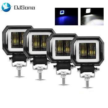 

2PCS Motorcycle 20W LED Work Light Pod 6000K Spot Lamp Headlight Fog Light