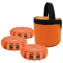 Lampe de poche LED clignotante/clignotante, 3 pièces/lot, conforme à la norme IP44, avec aimant, signalisation rouge, pour la sécurité de la voiture, en cas d'urgence 