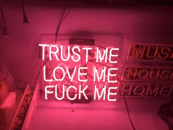 

Neon Sign for fuck heart Neon Bulb sign Beer Restaurant handcraft Glass tube windows GAME ROOM Club light Decor lamps
