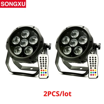 

6x18W Waterproof IP65 High Brightness Battery LED Flat Par Light with Wireless DMX Par Light for Wedding Party 2pcs/SX-G3035A