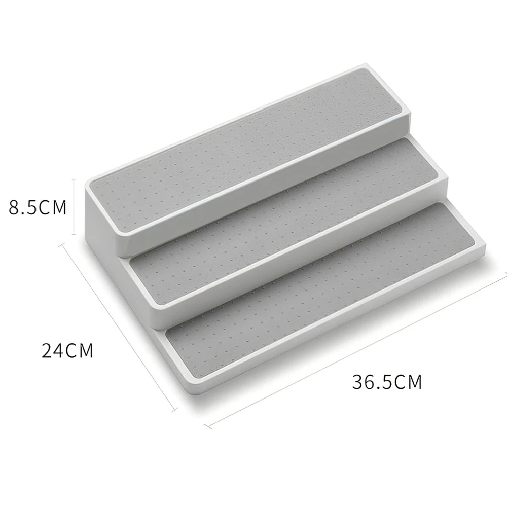 3 Tiered Expandable Spice Rack Organizer Non-skid Spice Organizer Storage for Kitchen Refrigerator Kitchen Accessories