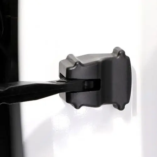 Черный 4Pcs Universal Car Auto Door Lock Arm Limiting Stopper Cover Protection Case - Цвет: Черный