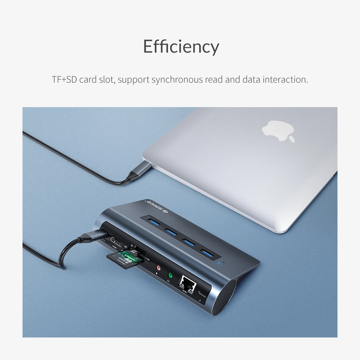 ORICO концентратор USB Type C к мульти HDMI USB3.0 PD 60 Вт RJ45 кардридер аудио OTG адаптер док USB разветвитель для MacBook Pro huawei