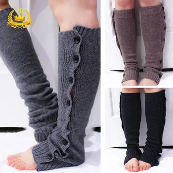 

Fashion Women Socks Warm Solid Knee High Open Leg Socks Winter Warm Socks