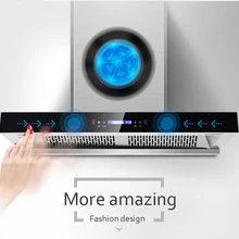 Верхняя всасывающая вытяжка кухонная бытовая вытяжка высококлассная кухонная впитывающая сажа Интеллектуальная Индукционная кухонная вытяжка