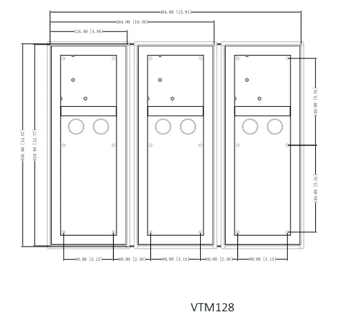 Dahua VTM127 VTM128 панель Монтажная коробка Серебряный цвет алюминиевый материал домофон принадлежность