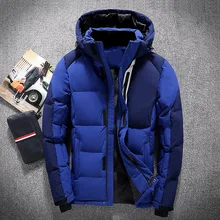 Новая модная водонепроницаемая ветрозащитная теплая куртка на утином пуху мужские повседневные модные куртки для мужчин пуховое пальто верхняя одежда