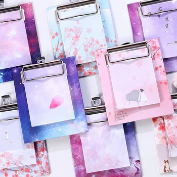 

Small Fresh Clipboard A4 File Folder Board Plastic PP Writing Plate Hard Board Backing Board Plate Stationery Document Organizer