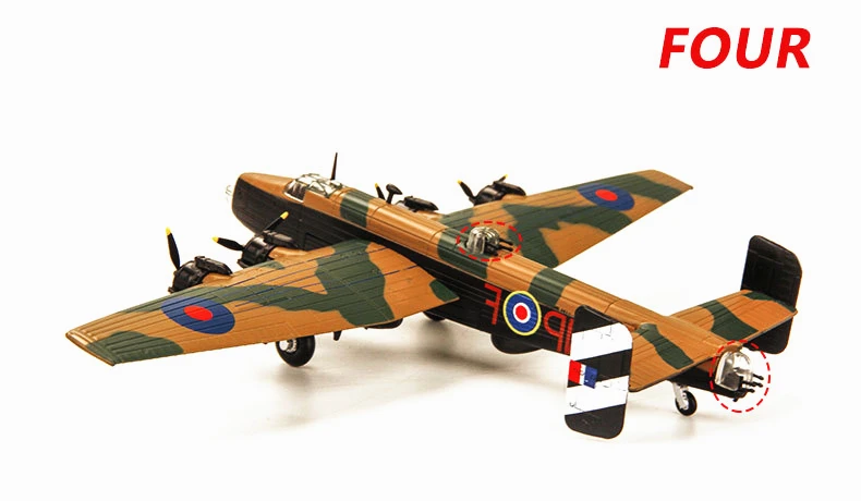 Terebo 1:144 Halifax bomber модель Второй мировой войны модель самолета готовая коллекция продукта подарок