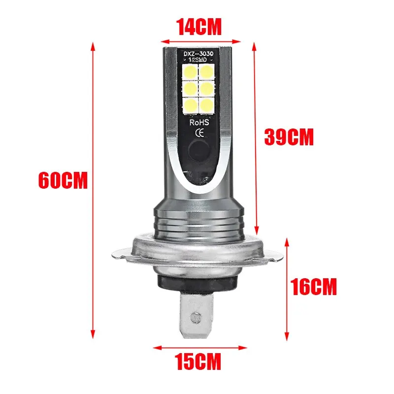 2pcs 110W 11000LM H7 LED Canbus Headlight Kit Hi/Lo Beam Car Headlamp Bulb Fog Lamps Bright White 6000K 9-32V