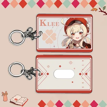 

Anime Genshin Impact Paimon ABS Student ID Bus Bank Card Holder Keychain Card Case Cover Box Pendant Toy Prop Decor Cosplay Gift