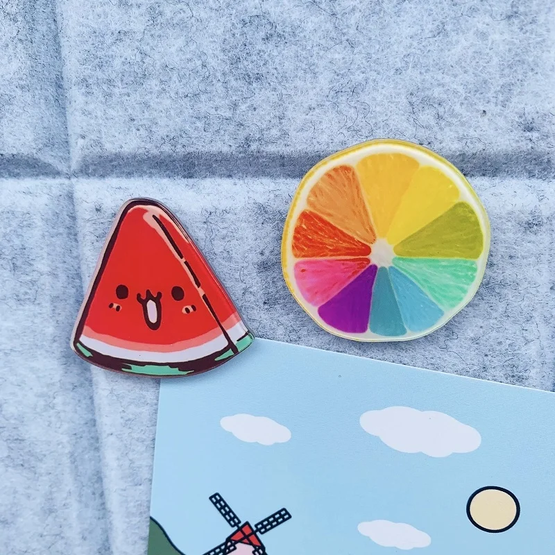 

2pcs Fruit Push Pin Decoration Lemon Watermelon Shape Thumbtacks Map Pushpins Plastic Pin Tacks Photo Wall Office School Suppliy