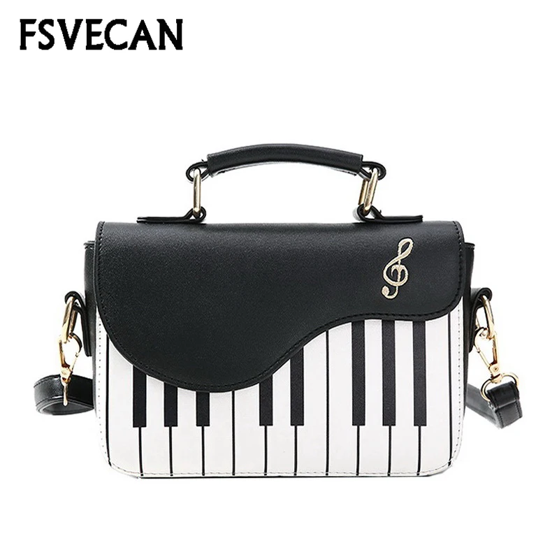 

Women Hand Bag New Fashion contrast color Leather mini shoulder Crossbody bag port wind small Flap bag piano bag Female 2019