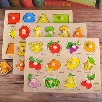 

Toddler Baby Cartoon Wooden Puzzle Intelligence Development Educational Toys P31B