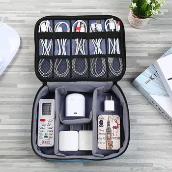 

Portable Travel Earphone Data Cable Pen Charger Storage Bag Toiletry Organizer