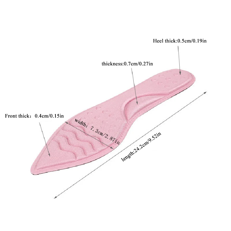 Sponge Sport Shoes Pad Comfortable Gel Insoles Ladies Massage Sole Women Insoles Inserts Shock Absorption Pads