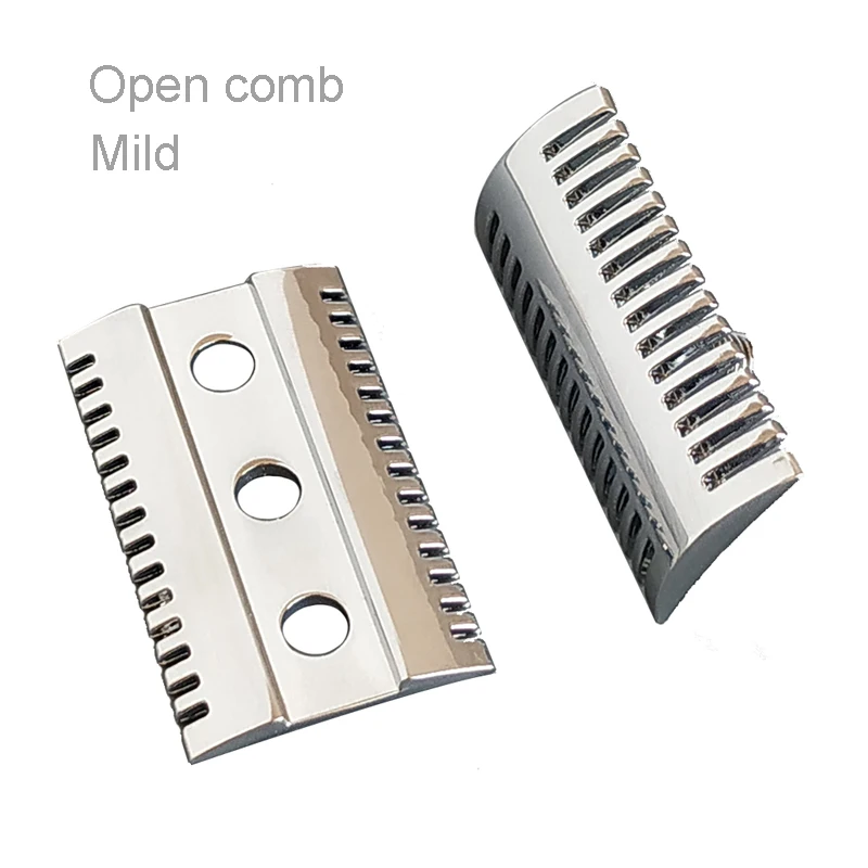 Dscosmectic 크롬 컬러 아연 합금 더블 에지 오픈 빗 안전 면도기 헤드 