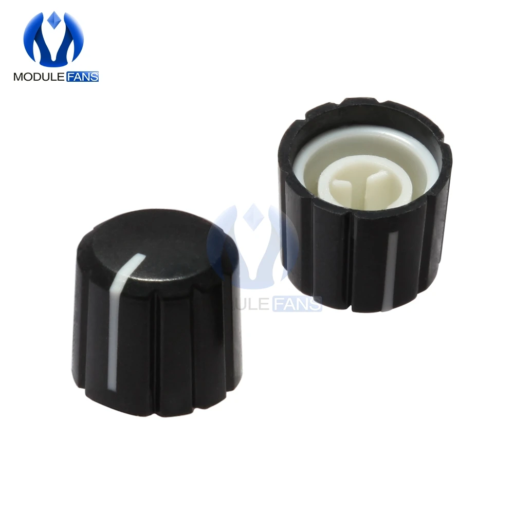 

10PCS For KY-040 360 Degrees Potentiometer Rotary Encoder ABS Half Shaft Hole Caps Knob Brick Sensor Switch 6mm
