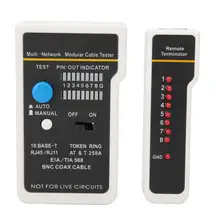 Кабель многосетевой модульный кабель тестер телефонная линия модульная вилка LAN Кабельный тестер сетевой инструмент сетевой тестер метр