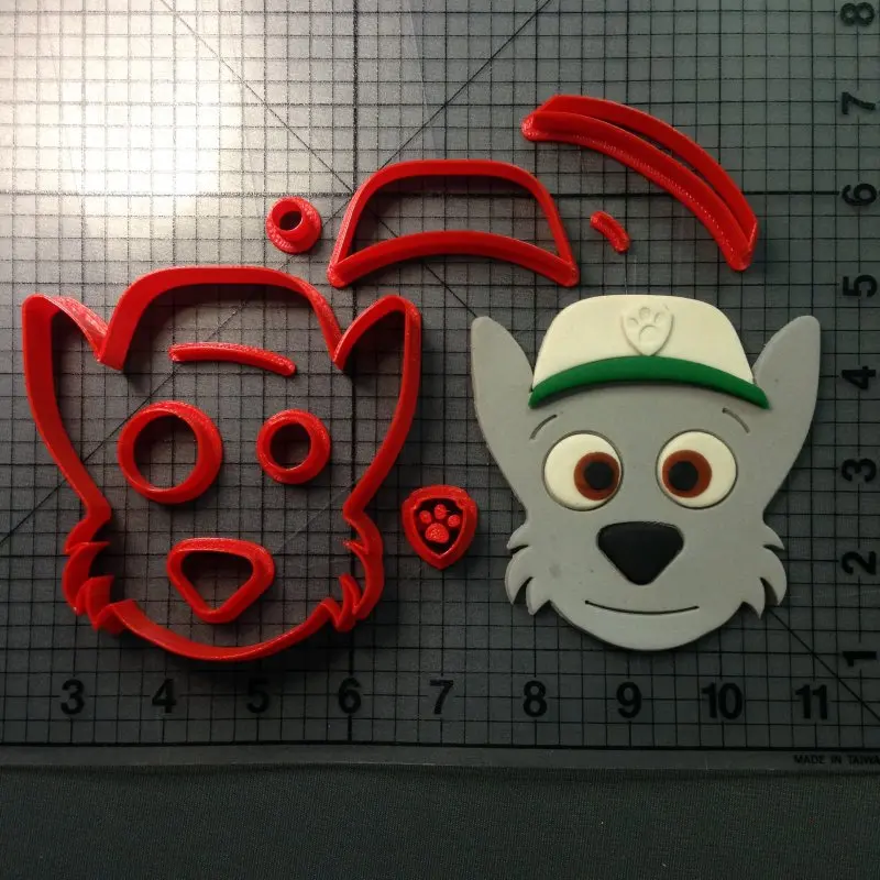 3D печать пластиковая собака Лапа лицо Детский мультфильм печенья помадка кекс Топ резак набор - Цвет: N2153 Rocky 2 inch
